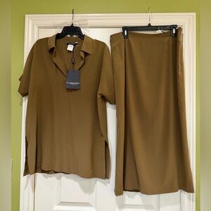 Marina Rinaldi Silk Tunic & Skirt NWT PTP 24”